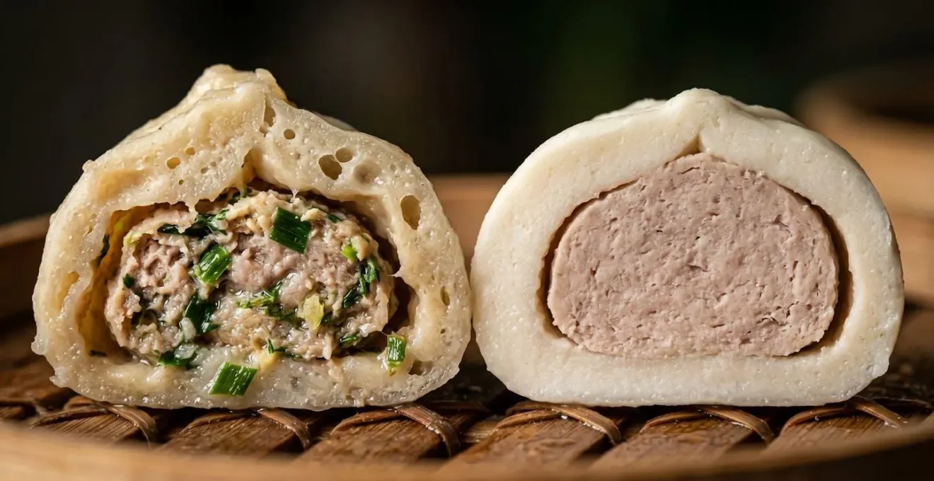 Gros plan macro sur deux bouchons coupés en deux montrant les différences de texture entre un artisanal et un industriel