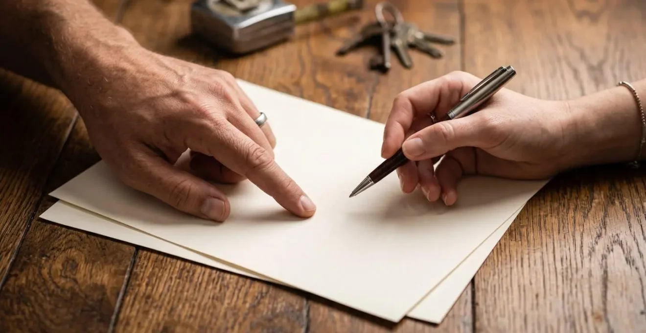 Moment de négociation équilibrée entre deux personnes avec documents